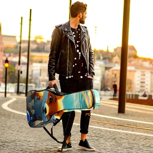 Sac de guitare imperméable à poches multiples avec imprimé renard - 6
