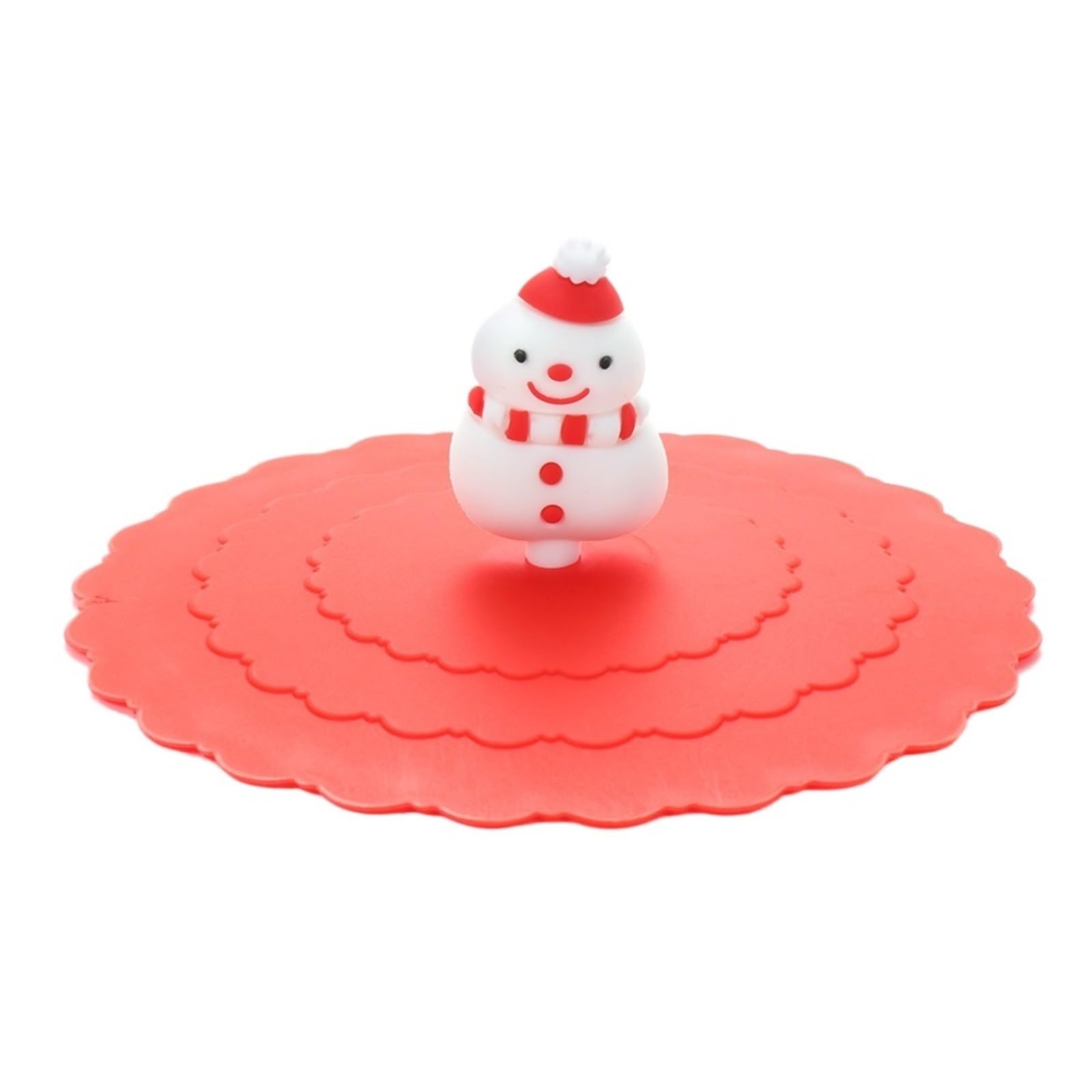 5Pcs 10cm Reusable Silicone Cup Cover Cute Seal Suction Dustproof Leakproof Tea Coffee Lids Cap Accessories for Cups(Color10)