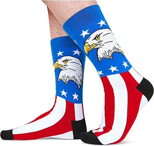 Sockfun America Flag Eagle Socks America Flag Men Patriots Socks, American Eagle Gifts For Men Bald Eagle Gifts For Men Patriots Gifts Usa Gifts #TOP1