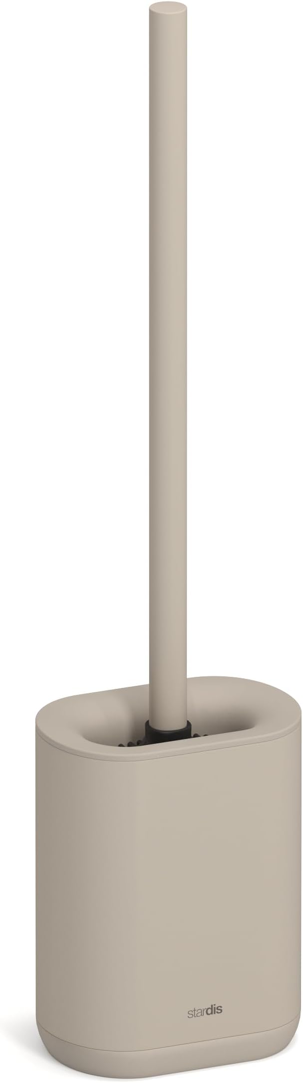 stardis Pure Toilet Brush Matt Silicone Toilet Brush Compact Antibacterial Brush Set Beige