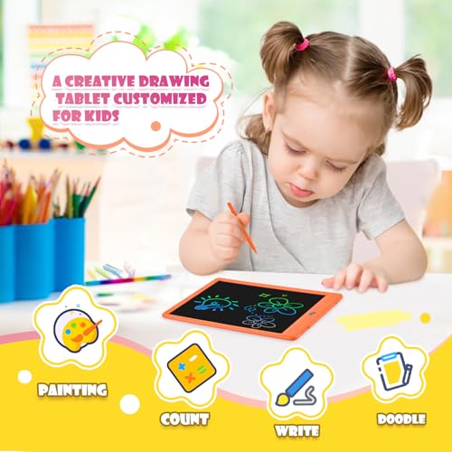 Image of EooCoo Kids LCD Writing Tablet, Mess Free Coloring Travel Toys for Toddler | 10 Inch Drawing Pad for Kids, Educational Toys Gifts for 3-8 Years Old Girls, Travel Games