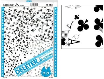 Deleter Screen Tone Jr JR-138 [Card Suits Pattern][Sheet Size 182x253mm 7.16"x9.96"] For Comic Manga Illustration Graphic Screentone