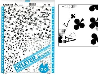 Deleter Screen Tone Jr JR-138 [Card Suits Pattern][Sheet Size 182x253mm (7.16"x9.96")] For Comic Manga Illustration Graphic Screentone