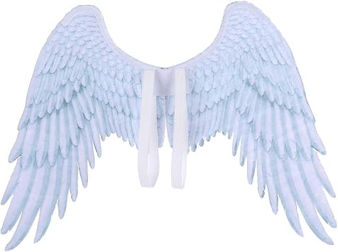 Himine Non-Woven Fabric Festive Party Angel Wings Suitable for Child Decorative Wings White