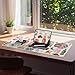 iCasso Office Desk Mat for Keyboard and Mouse, Large Mouse Pad, Desk Pad Mat, Anti-Slip Big Mousepad with Stitched Edges for Computer Desktop Cover Protector (Watercolor Stickers)