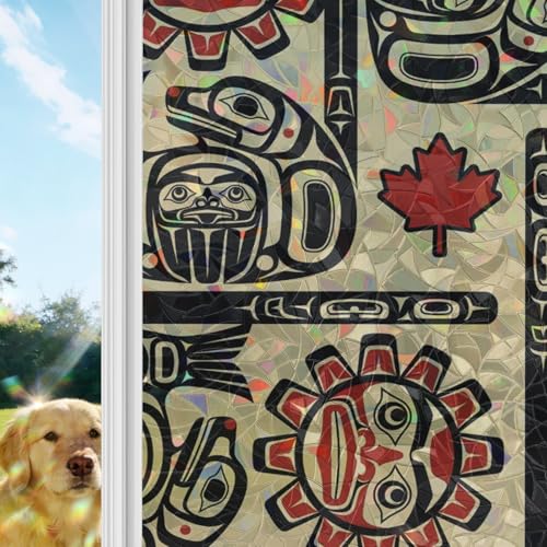 Película decorativa de privacidad para ventana 17.7" x 39.3" (2 piezas) miniatura 1
