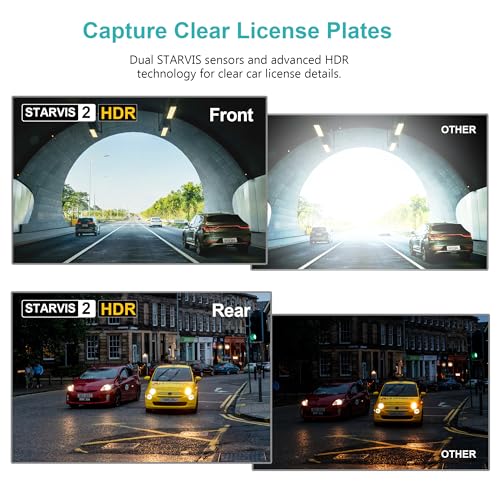 Image of Dual Sony STARVIS 2 IMX678 Sensors 4K+4K Mirror Dash Cam Front and Rear, 12 inch Smart Rear View Camera with ADAS Blind Spot Detection, Super Night Vision HDR, 5G WiFi GPS, 64GB, 24H Parking