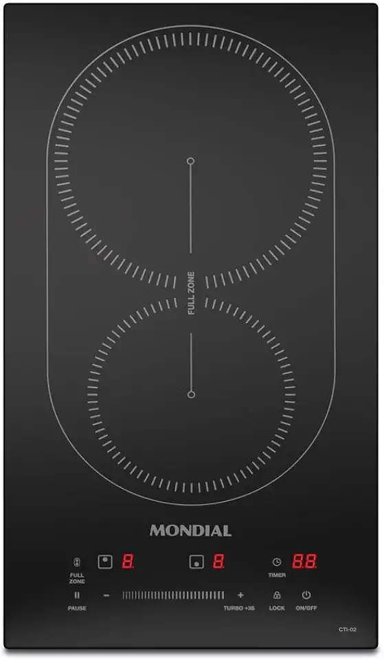 MONDIAL Cooktop por Indução 2 bocas, Preto, 3500W, 220V - CTI-02