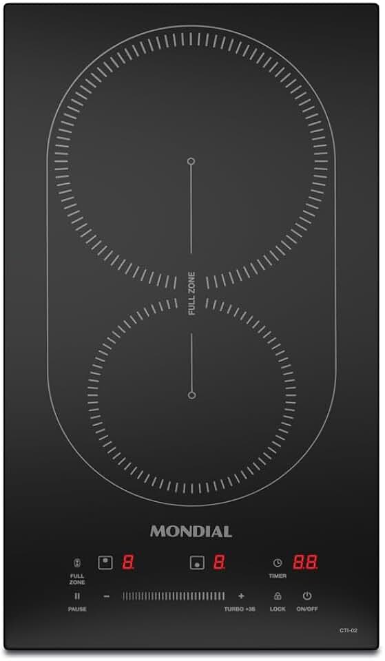 MONDIAL Cooktop por Indução 2 bocas, Preto, 3500W, 220V - CTI-02