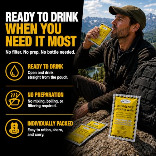 Image of Mayday 73021 Emergency Water Packets (50-Pack)