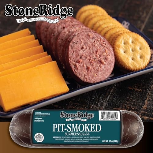 StoneRidge Old Fashioned Summer Sausage, Pit Smoked, 12 oz, 2 Pack
