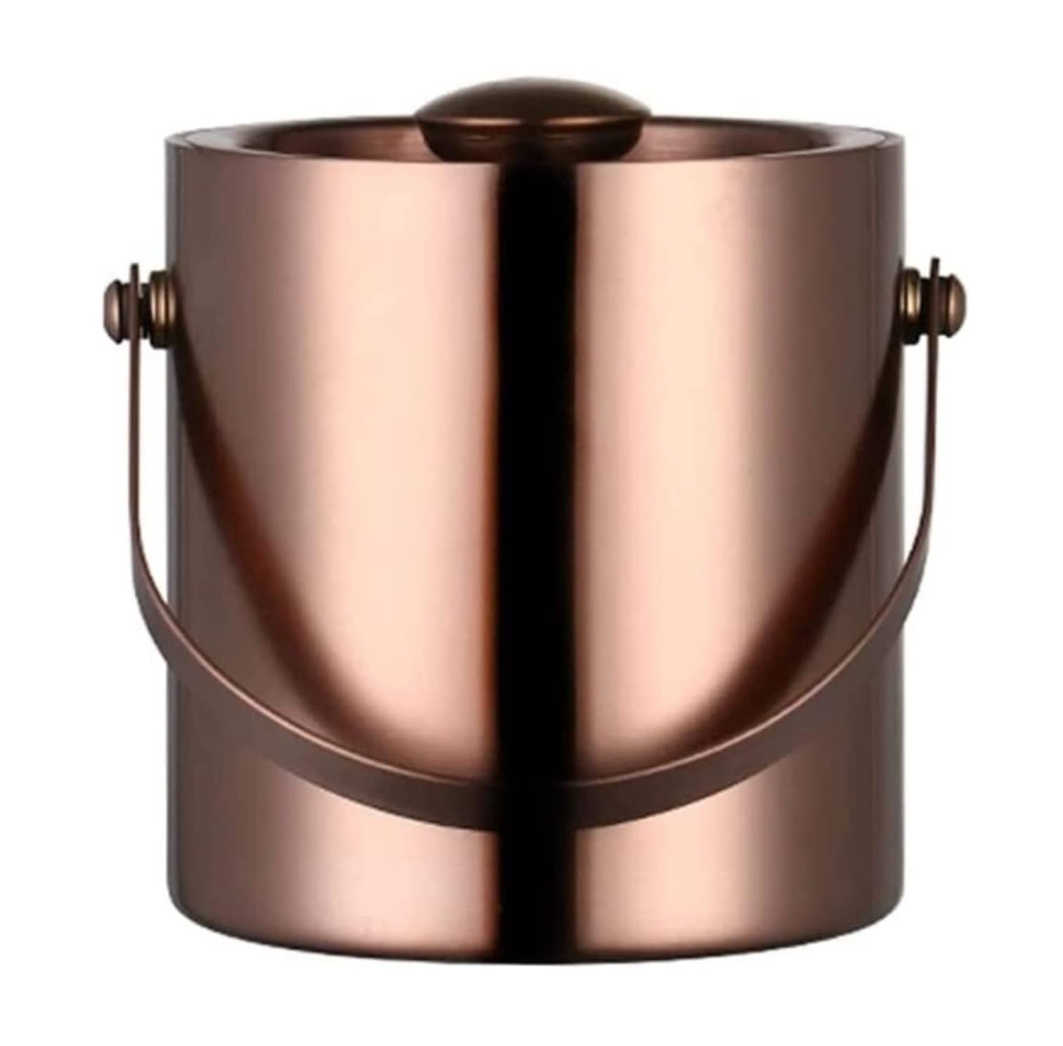 Secchiello Ghiaccio Secchiello per Ghiaccio in Acciaio Inossidabile con Coperchio per Champagne per Bar per Raffreddatore(R,3L)