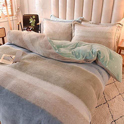 Shinon Juego de Ropa de Cama 160x200,Franela de Invierno Funda nórdic