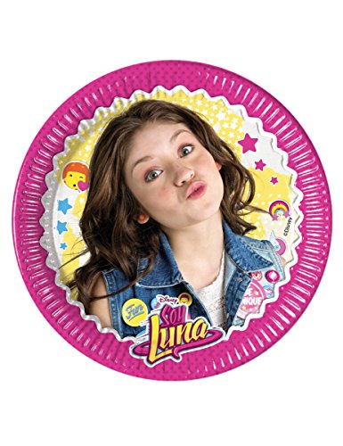 Generique - 8 Platos pequeños cartón Soy Luna 19,5 cm