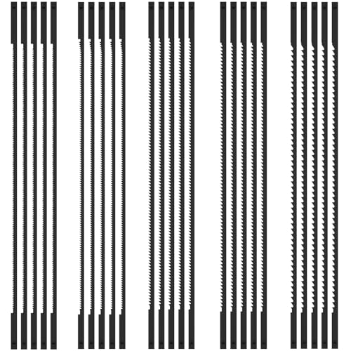 Lames de scie à chantourner anti-casse en acier de 16,5 cm pour coupes sans éclats