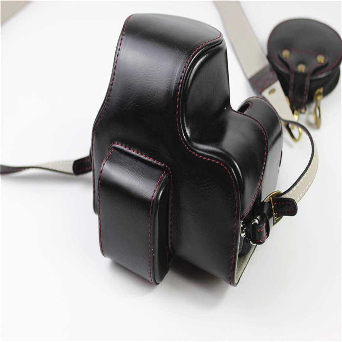 Custodia Per Fotocamera in Pelle, Borsa Per Fotocamera Copertura Completa Del Corpo Antigraffio Protettivo Per Fotocamera Z50, Z DX 16-50Mm F / 3.5-6.3 Lente VR,Nero