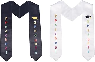 2-Pack Unisex Kids Graduation Stole Sash Preschool Kindergarten Printed 50'' Long