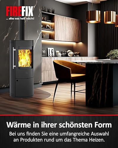 FIREFIX 2081 Kohlenschaufel 110x180 mm I Kaminzubehör I Länge mit Stiel 380 mm I Ascheschaufel mit Holzgriff I Kaminschaufel aus Stahlblech schwarz lackiert – Bild 6