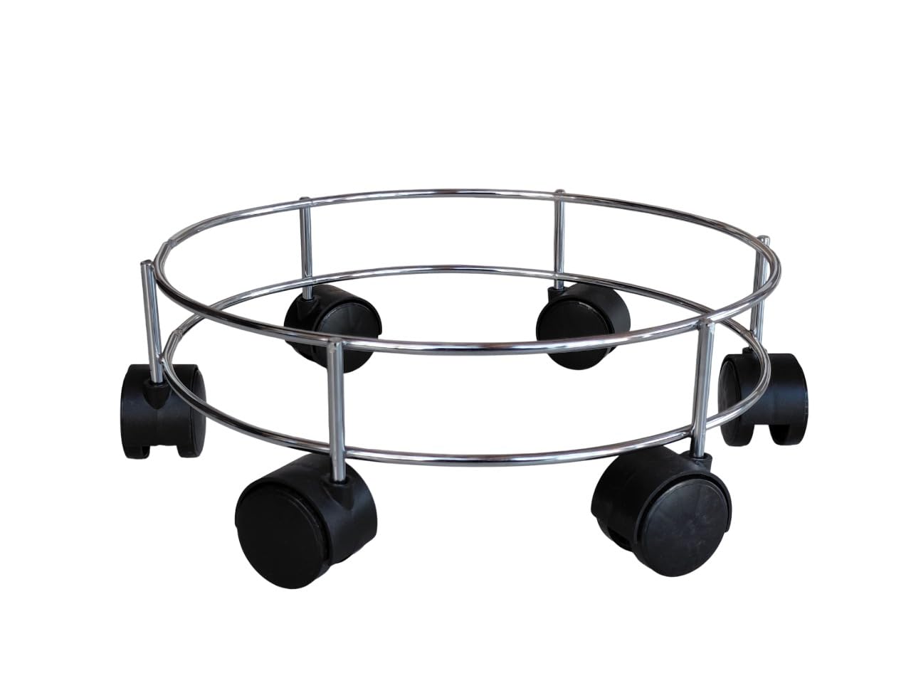 Rincy Heavy-Duty 6 Wheel Stainless Steel LPG Gas Cylinder Trolley – Durable Gas Stand for Kitchen Utility-Steel Cylinder Trolley with Wheels Heavy Duty-Kitchen Gas Trolly-6 Wheels Gas Trolly-image-13
