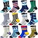 Welwoos Stoppersocken Kinder Baby Jungen Antirutschsocken Kinder Anti Rutsch Rutschfeste Lustige Geschenk Baumwolle Socken Kinder Jungen 12 Paare(Verschiedene,28-34)