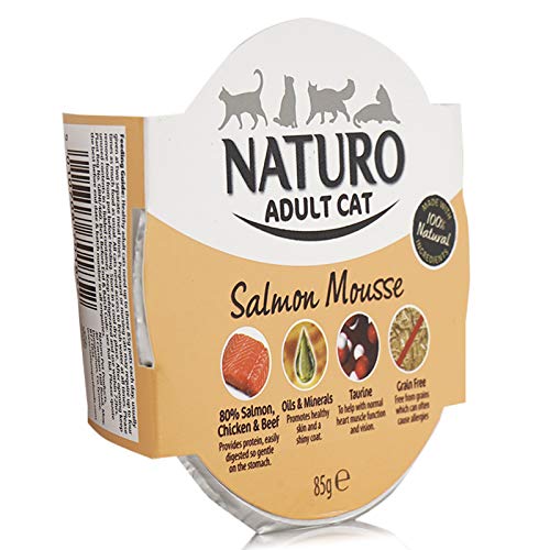 Naturo - Comida húmeda para Gatos Cat Mousse Salmon 85 gr