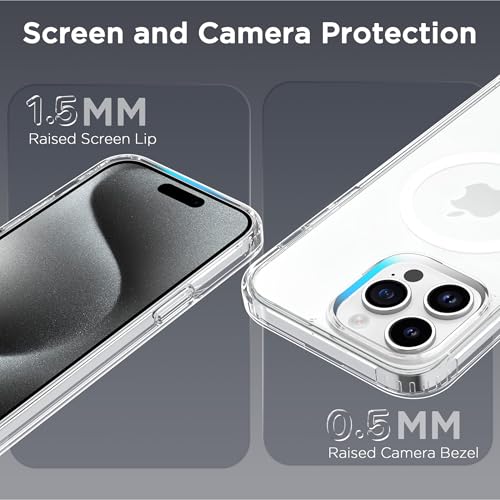 Image of CACOE Magnetic Case for iPhone 15 Pro Max 6.7 inch, Clear