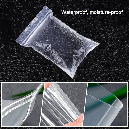 Fenny's Creations 25mm x 25mm Clear Printed Reusable Ziplock Bags, Transparent, Polythene (Blue 100pcs (1" x 1" (2.5cm x 2.5cm))) - Image 3