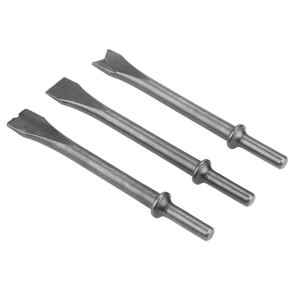 3Pcs Jeu de Burins Pneumatiques à Marteaux Pneumatiques Jeu de Forets Pneumatiques à Marteaux Très Longs