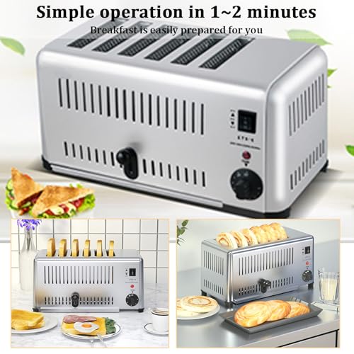 Toaster Stainless Steel Toaster Countdown Timer, Bagel/Defrost/Reheat/Cancel Functions,Warming Rack, Removable Tray, 5 Browning Settings, Extra Wide Slots, Bread Toaster,Fourpieces - Image 7