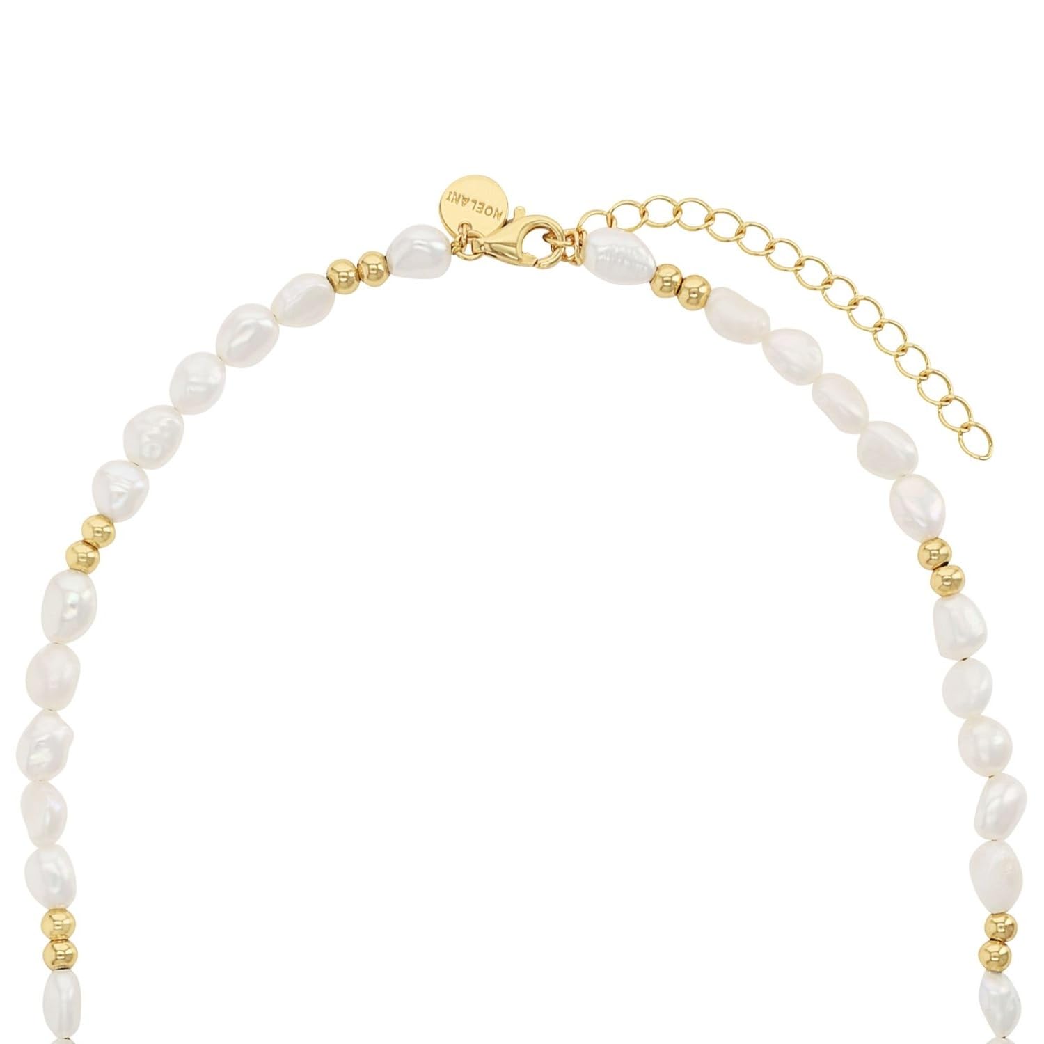 NOELANI Kette mit Anhänger 925 Sterling Silber Damen Halsschmuck, mit Süßwasserzuchtperle, Kommt in Schmuck Geschenk Box