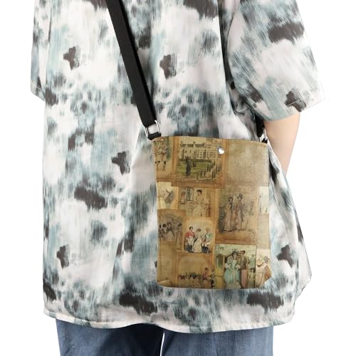 WCGXKO Vintage Romance Bookish Gift Crossbody Bag Book Bag for Classic Novel Lover3
