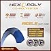 Golden Set Hex Poly 17g (1.23mm), Reel (660ft/200m), Polyester Tennis String (Silver)