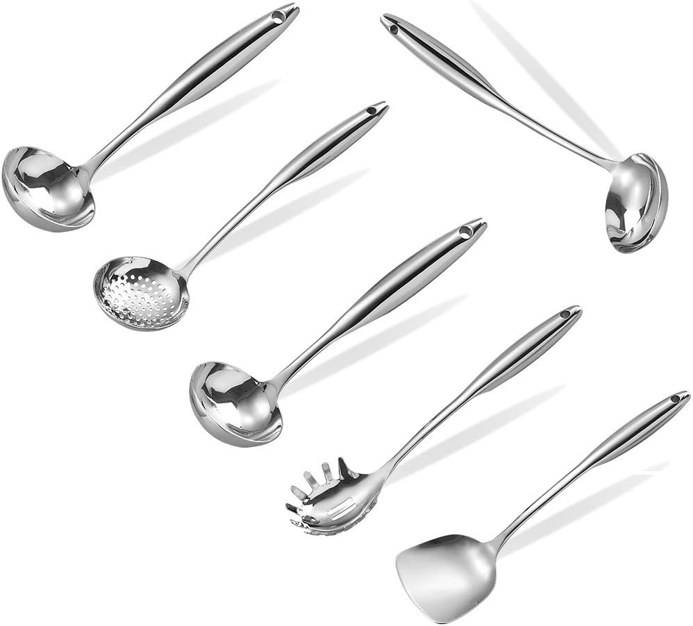 Stainless Steel Kitchen Utensil Set – 6 Cooking Utensils Set – – Nonstick Cookware Set SK-81