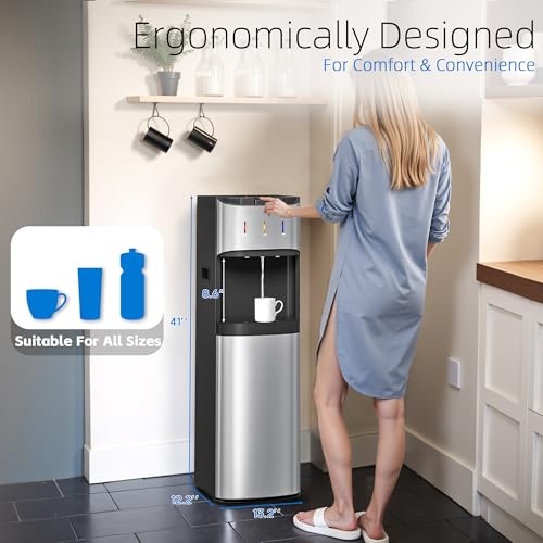 Manastin water dispenser bottom loading feature