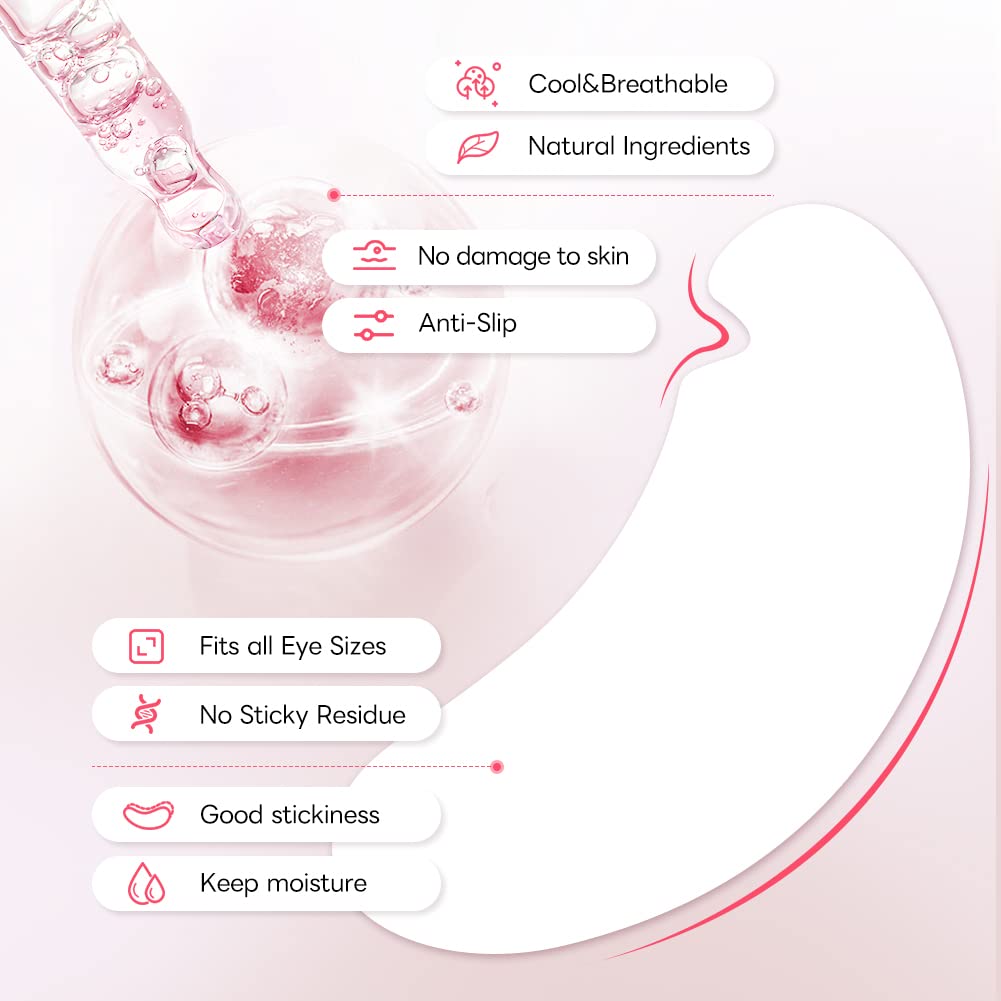 Lunamoon 100 works Eye Pads for Eyelash Extension Eyelash Extension Pads Eyelash Pads Eye Gel Pads for Eyelash Extensions Gel Eye Pads for Extension - Image 4