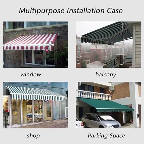 Toldo retráctil para patio impermeable protección UV lona de repuesto ELzEy 5m 8
