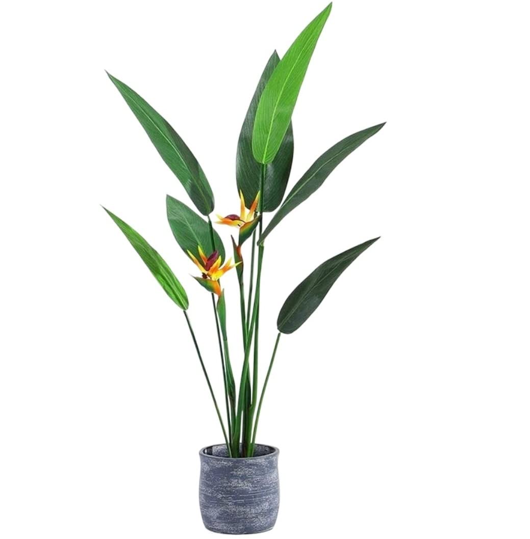 AYCDL Artificial Tree Plants Artificial Plant Decoration Heaven Bird Artificial Tree Green Leaf Auspicious Bird Fake Trees For Indoor Decoration Decoration Artificial,Blue-120c,Blue-120cm