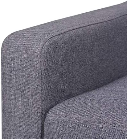 7. Bild von vidaXL Sofa 2-Sitzer Stoff Skandinavisch Grau Polstersofa Loungesofa Sitzmöbel
