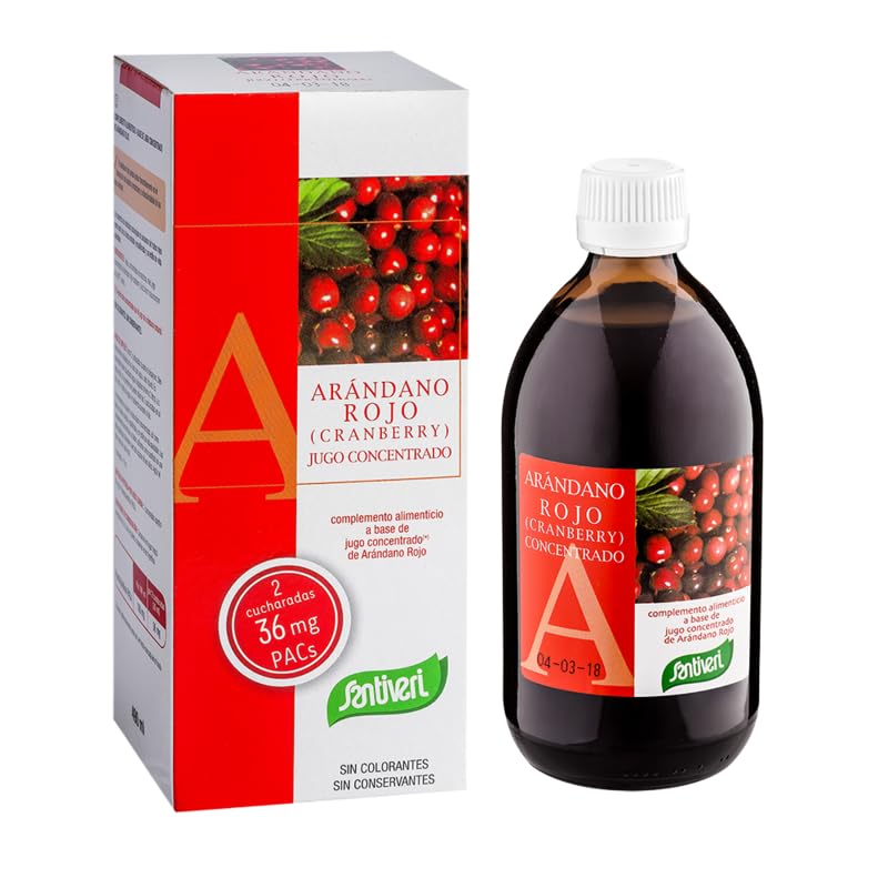 SANTIVERI – Arándano rojo concentrado con alto contenido en proantocianidinas / 490 ml jugo...