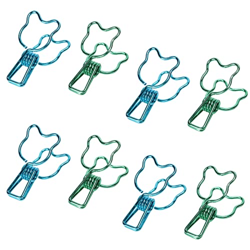 100 Peças Clipes de Pasta Em Forma de Ursinho, Clipes de Pasta Pequenos Ocos e Bonitos Clipes de Pap