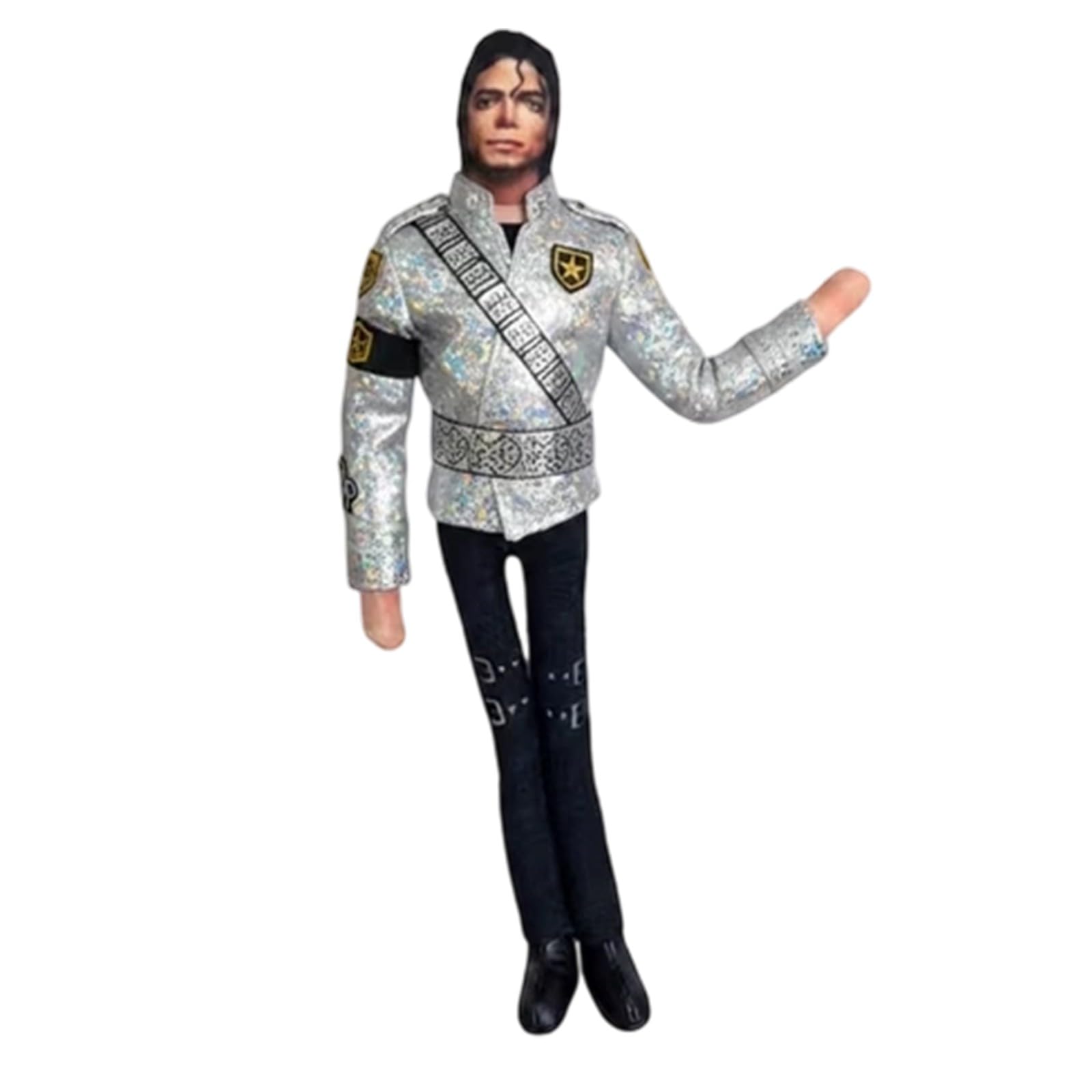 Michael Doll Plush Mj Pillow King of Pop Music Legend Plushies Pop Icon Inspired | the Limbs Are Movable Rock King Classic Plush Halloween Christmas Car Decorations (02-a)