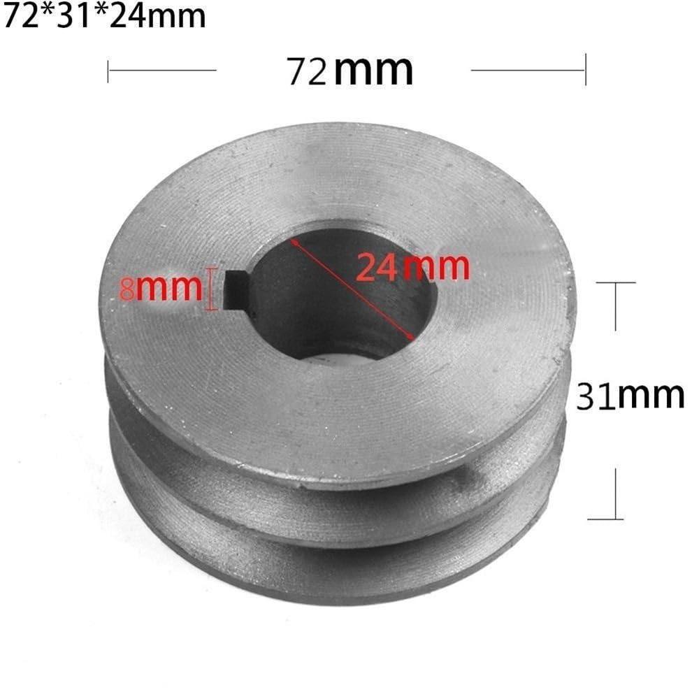 Puleggia con scanalatura a V a doppia scanalatura in ghisa ad alta resistenza for utensili elettrici - 1 pz | 72x31x24mm