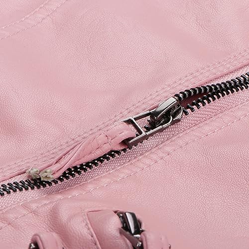 Kids Girl Spring Pu Leather Jacket Motorcycle Fleece Coat For Boy Winter Clothes3