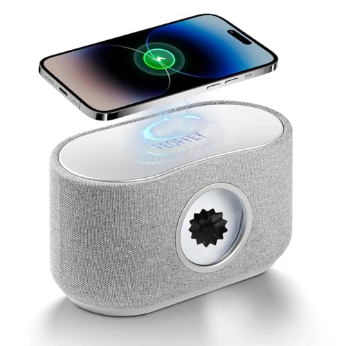 Dancing Ferrofluid Altavoz Bluetooth portátil, visualizador de música, altavoz impermeable – Audio de alta fidelidad, 24 horas de reproducción, carga inalámbrica de 15 W, 3 modos, regalos creativos