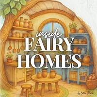 Inside Fairy Homes: A dreamer's coloring book, filled with 50 beautifully detailed pages that invite you to explore the enchanting interiors of fairy homes and bring magical spaces to life B0DJLSH8W4 Book Cover