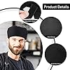 ASTER 3Pcs Chef Hats Adjustable Kitchen Cooking Caps Food Service Caps with Elastic One Size Fit Most for Cooking, Baking Party Home Kitchen School Restaurant Black #1