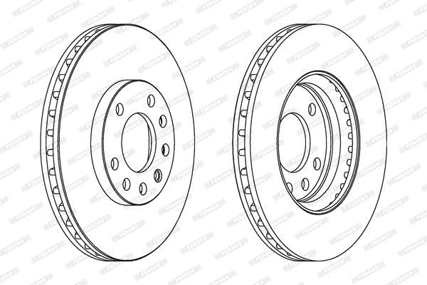 FERODO Premier DDF1644C, 2 szt Tarcze Hamulcowe przód 278mm
