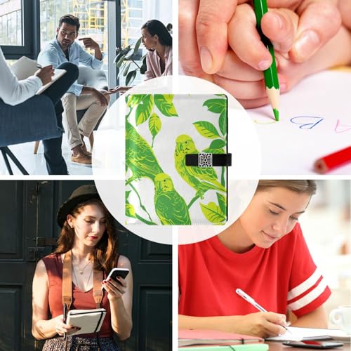 Carnet de notes ligné vert fluo pour organiser vos réunions au bureau