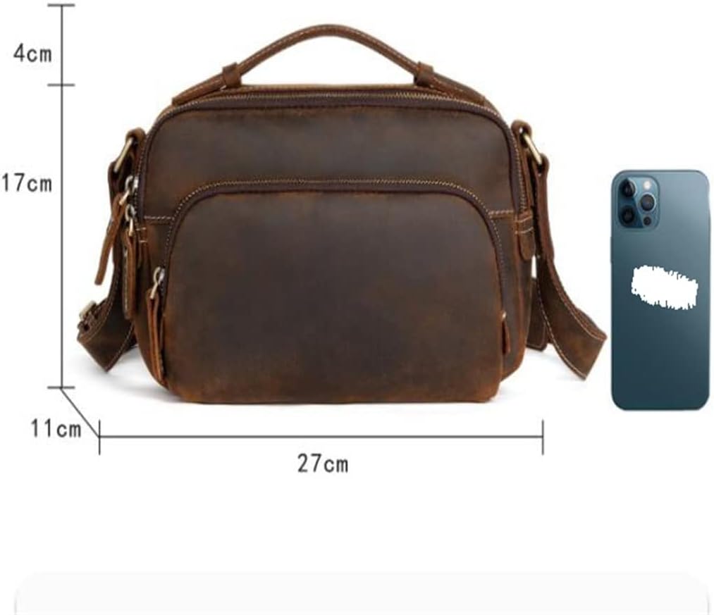 Leather Handbag Men's Bag Retro Messenger Bag Men's Shoulder Bag Casual Messenger Bag