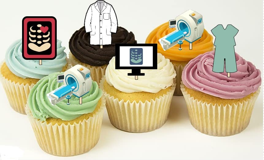 12 Radiology XRay Doctor Medical Party Cupcake Toppers Food